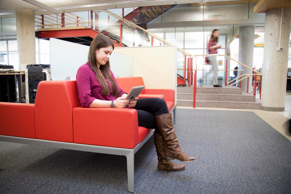 VIU Student Studying